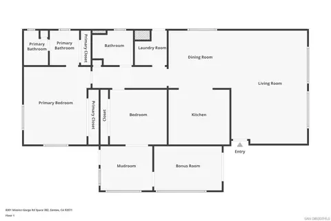 Floorplan - 8301 Mission Gorge Rd #SPC 382, Santee, CA 92071 photo 1 of 1