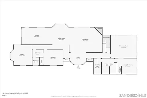 Floorplan - 1379 Sunny Heights Rd, Fallbrook, CA 92028 photo 2 of 2