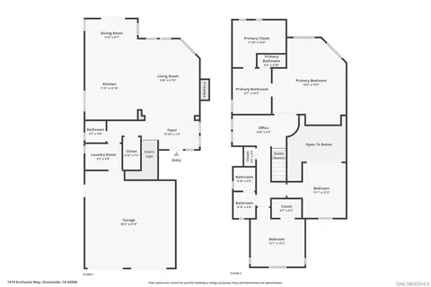 Floorplan - 1419 Enchante Way, Oceanside, CA 92056 photo 1 of 3