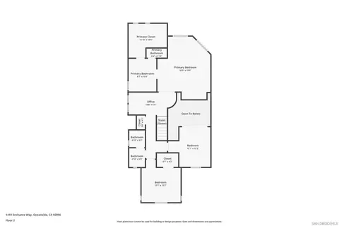 Floorplan - 1419 Enchante Way, Oceanside, CA 92056 photo 3 of 3