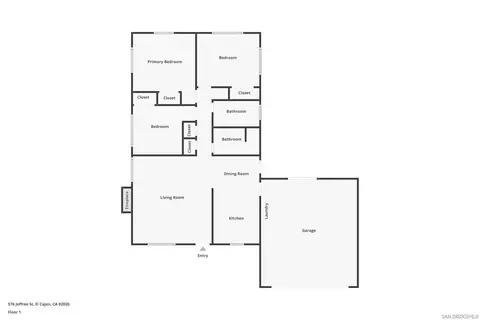 Floorplan - 576 Jeffree St, El Cajon, CA 92020 photo 1 of 1