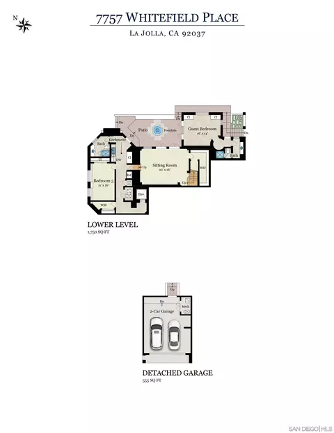 Floorplan - 7757 Whitefield Pl, La Jolla, CA 92037 photo 3 of 3