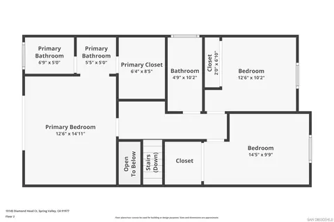 Floorplan - 10145 Diamond Head Ct, Spring Valley, CA 91977 photo 3 of 3