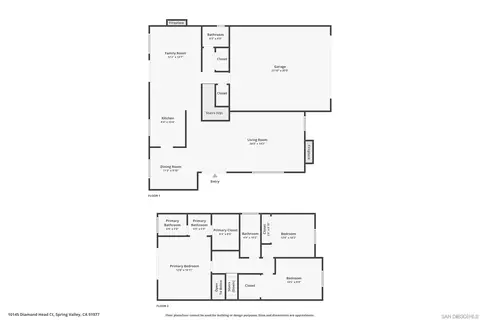 Floorplan - 10145 Diamond Head Ct, Spring Valley, CA 91977 photo 1 of 3