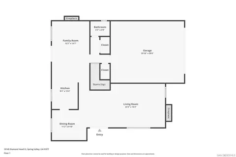 Floorplan - 10145 Diamond Head Ct, Spring Valley, CA 91977 photo 2 of 3