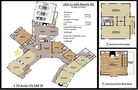 Floorplan - 1654 La Jolla Rancho Rd, La Jolla, CA 92037 photo 1 of 1
