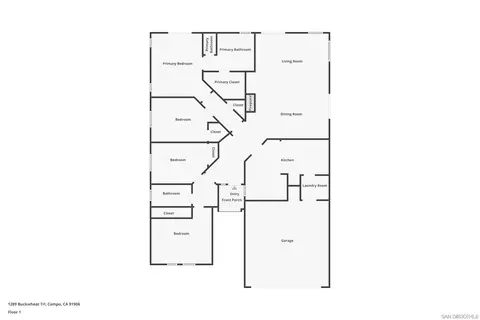 Floorplan - 1289 Buckwheat Trl, Campo, CA 91906 photo 1 of 1