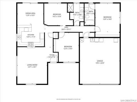 Floorplan - 8944 Bower Ln, Lakeside, CA 92040 photo 1 of 1