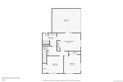 Floorplan - 8007 Wetherly St, La Mesa, CA 91941 photo 2 of 2