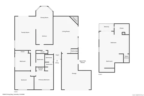 Floorplan - 13049 Chrissy Way, Lakeside, CA 92040 photo 3 of 3