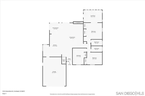 Floorplan - 7212 Columbine Dr, Carlsbad, CA 92011 photo 2 of 3