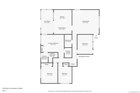 Floorplan - 4142 Galbar St, Oceanside, CA 92056 photo 1 of 1