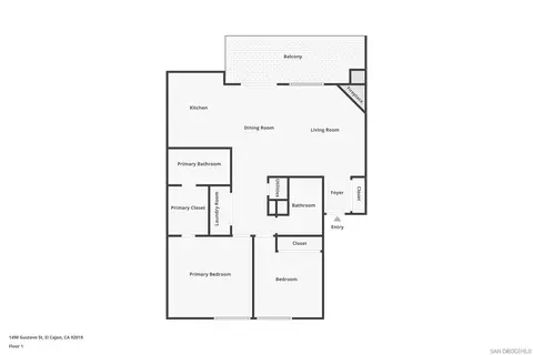 Floorplan - 1490 Gustavo St #E, El Cajon, CA 92019 photo 1 of 1