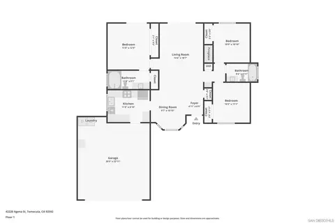 Floorplan - 42220 Agena St, Temecula, CA 92592 photo 1 of 1