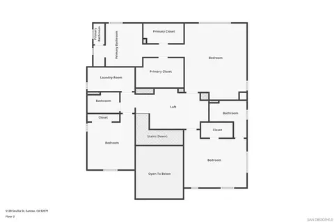 Floorplan - 5120 Sevilla St, Santee, CA 92071 photo 2 of 3