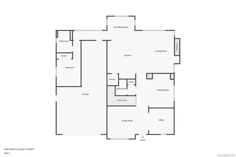 Floorplan - 5120 Sevilla St, Santee, CA 92071 photo 1 of 3