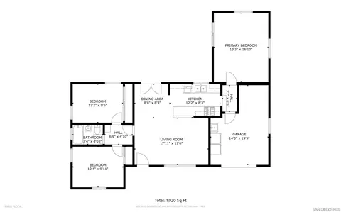 Floorplan - 3708 Fairway Dr, La Mesa, CA 91941 photo 1 of 2
