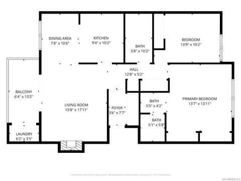 Floorplan - 7780 Parkway Dr #104, La Mesa, CA 91942 photo 1 of 1