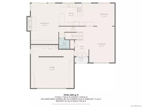 Floorplan - 9464 Telkaif St, Lakeside, CA 92040 photo 1 of 6