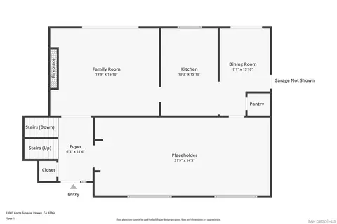 Floorplan - 13003 Corte Susana, Poway, CA 92064 photo 3 of 4