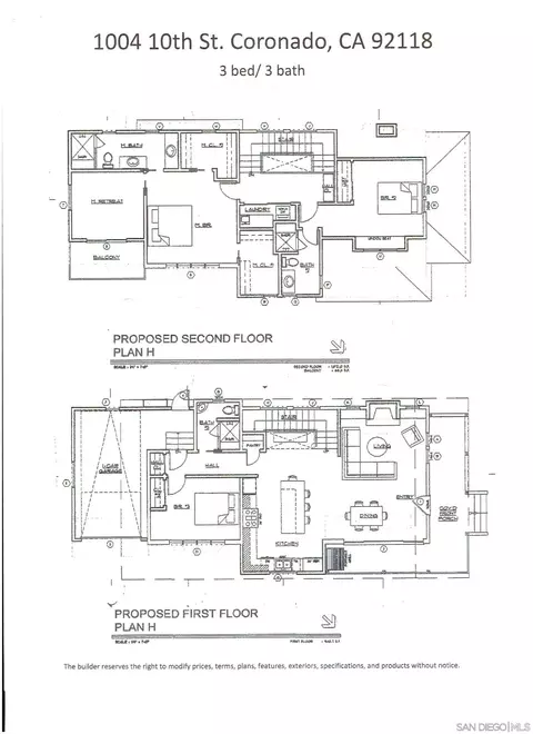 Floorplan - 1004 10th St, Coronado, CA 92118 photo 3 of 3