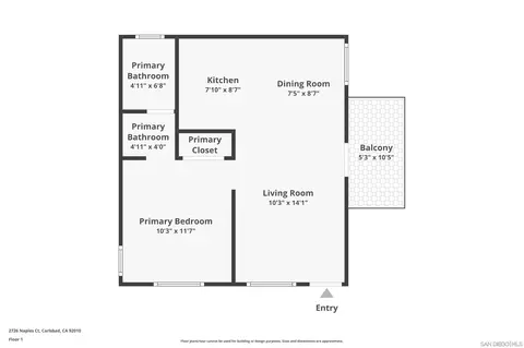 Floorplan - 2726 Naples Ct, Carlsbad, CA 92010 photo 2 of 2