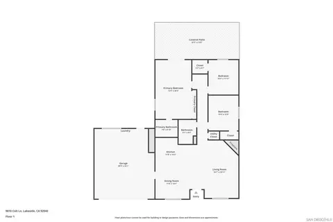 Floorplan - 9810 Colt Ln, Lakeside, CA 92040 photo 1 of 1
