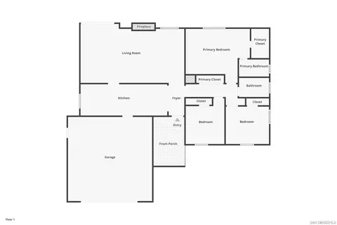 Floorplan - 4307 Macronald Dr, La Mesa, CA 91941 photo 1 of 1