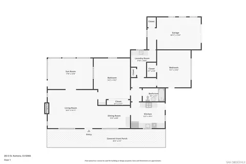 Floorplan - 203 D St, Ramona, CA 92065 photo 1 of 1
