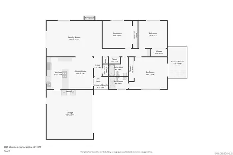 Floorplan - 3365 S Bonita St, Spring Valley, CA 91977 photo 1 of 1