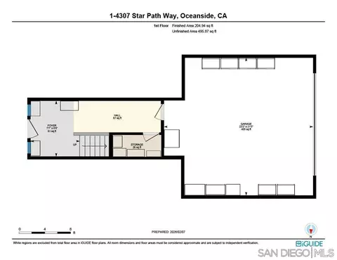 Floorplan - 4307 Star Path Way #1, Oceanside, CA 92056 photo 3 of 3