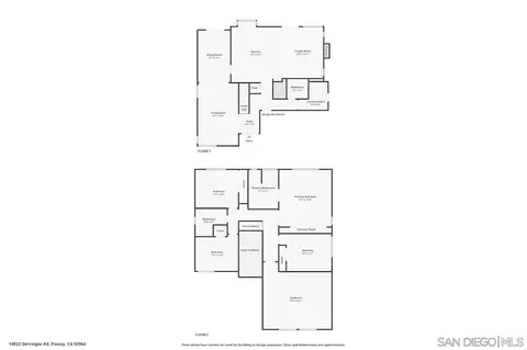 Floorplan - 14922 Derringer Rd, Poway, CA 92064 photo 1 of 3