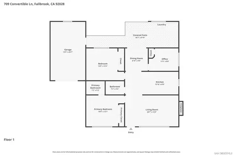 Floorplan - 709 Convertible Ln, Fallbrook, CA 92028 photo 1 of 1
