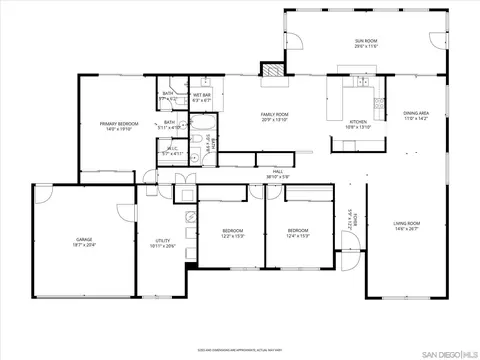Floorplan - 7945 Shadow Hill Dr, La Mesa, CA 91941 photo 1 of 1
