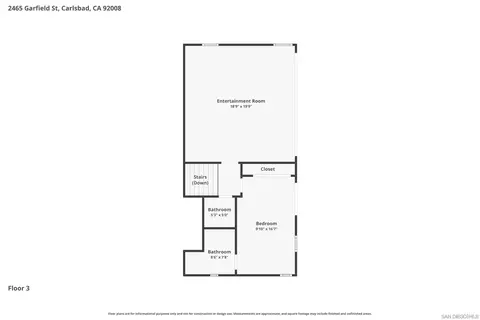 Floorplan - 2465 Garfield St, Carlsbad, CA 92008 photo 3 of 3