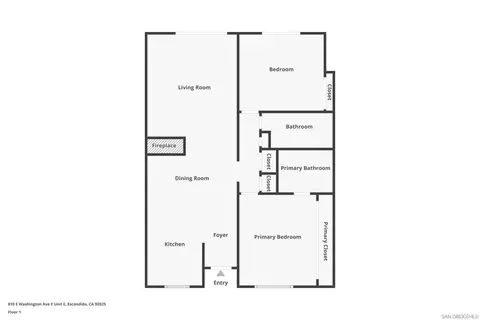 Floorplan - 810 E Washington Ave UNIT E, Escondido, CA 92025 photo 1 of 1