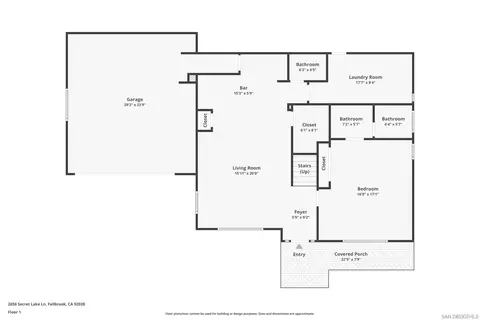 Floorplan - 2656 Secret Lake Ln, Fallbrook, CA 92028 photo 1 of 2