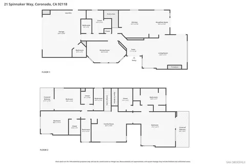 Floorplan - 21 Spinnaker Way, Coronado, CA 92118 photo 3 of 3