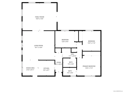 Floorplan - 10131 Carreta, Santee, CA 92071 photo 1 of 1