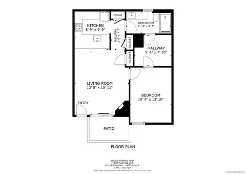 Floorplan - 8362 Via Sonoma #C, La Jolla, CA 92037 photo 1 of 1
