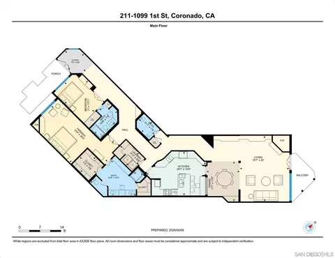Floorplan - 1099 1st #211, Coronado, CA 92118 photo 1 of 1