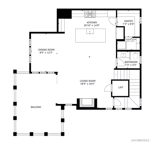 Floorplan - 478 Orange Ave, Coronado, CA 92118 photo 3 of 3