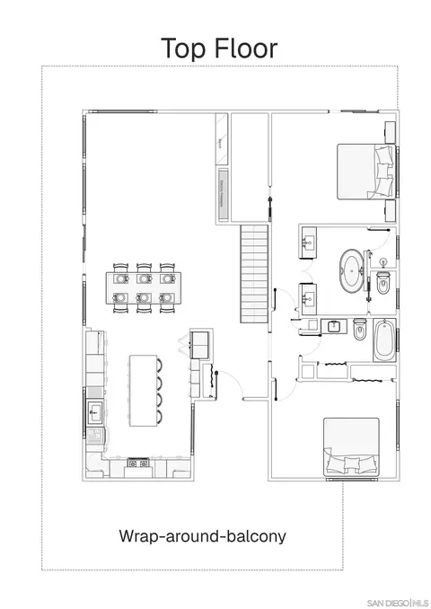 Floorplan - 1551 Burgundy Rd, Encinitas, CA 92024 photo 1 of 2