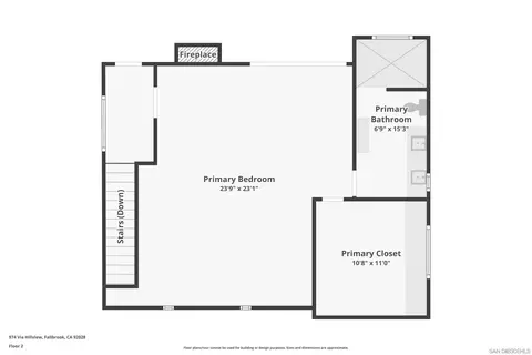 Floorplan - 974 Via Hillview, Fallbrook, CA 92028 photo 2 of 3