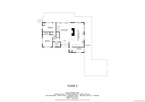 Floorplan - 9371 Riverview Ave, Lakeside, CA 92040 photo 2 of 3