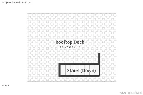 Floorplan - 531 J Ave, Coronado, CA 92118 photo 4 of 4