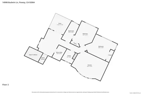 Floorplan - 14998 Budwin Ln, Poway, CA 92064 photo 3 of 3