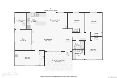 Floorplan - 9239 Bellagio Rd, Santee, CA 92071 photo 1 of 1