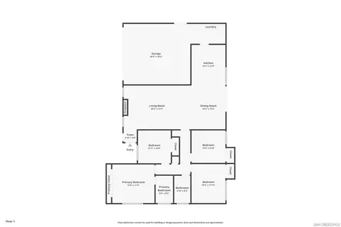 Floorplan - 13650 Ahwahnee Way, Poway, CA 92064 photo 1 of 1