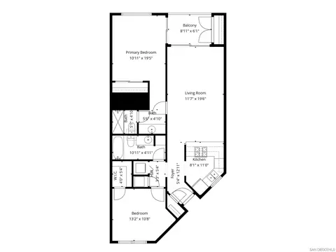 Floorplan - 7509 Draper Ave #306, La Jolla, CA 92037 photo 1 of 1